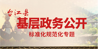 臺(tái)江縣基層政務(wù)公開(kāi)標(biāo)準(zhǔn)化規(guī)范化專(zhuān)題